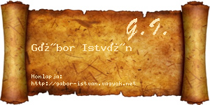 Gábor István névjegykártya
